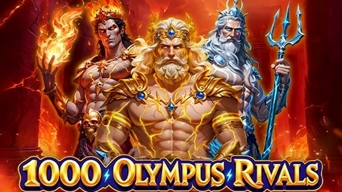 Pemandangan artistik Gunung Olympus dalam slot 1000 Olympus Rivals